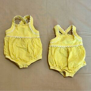 Yellow Gingham Seersucker Bubbles